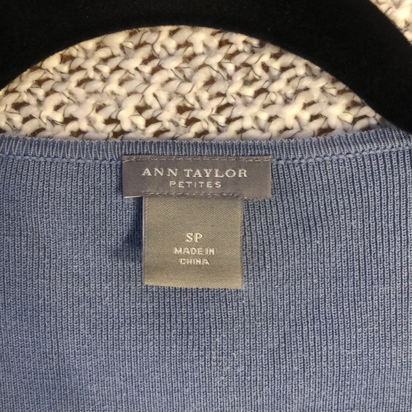Ann Taylor Blue 3/4 Sleeved Cardigan (SP) - Picture 2 of 4